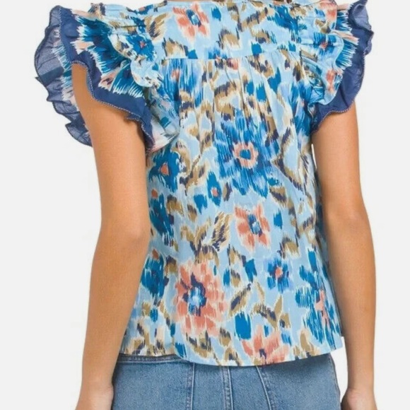 NWT House of Harlow 1960 Zoey Ruffle Sleeve Top - Picture 6 of 7